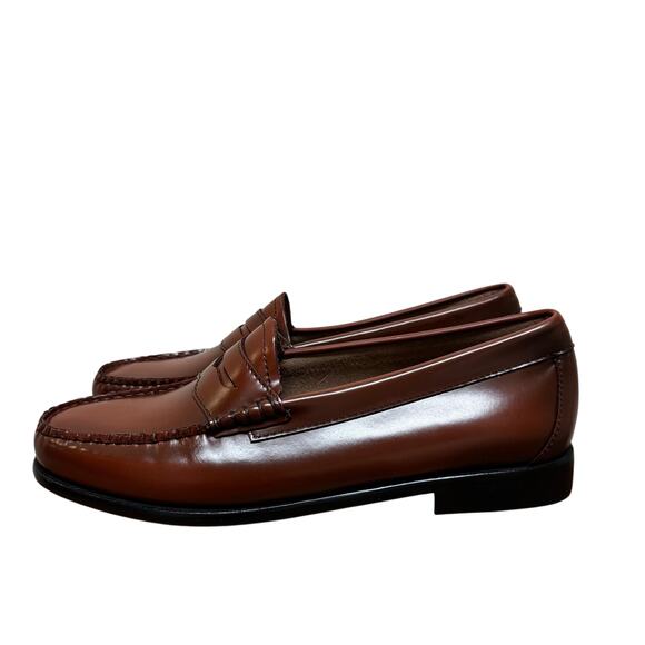 G.H. Bass Whitney Weejuns Cognac Leather Penny Loafers Men’s 9M - Picture 3 of 6